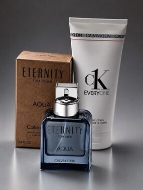 Calvin Klein Eternity Aqua for Men Cologne 3.4 FL. OZ. with CK Everyone Lotion